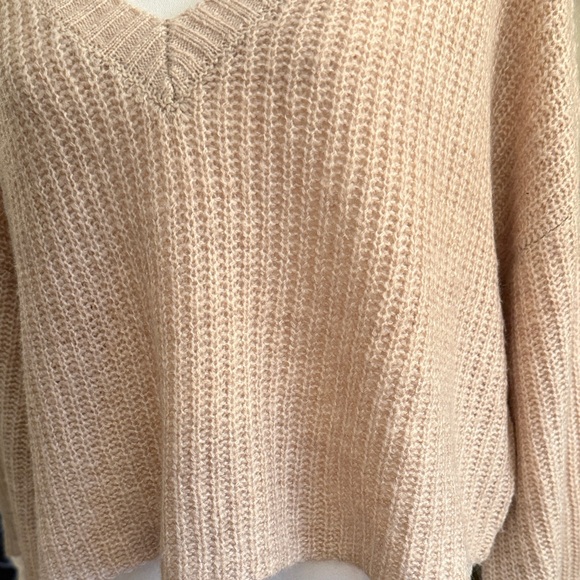 Francesca's Collections Tan V-Neck Sweater - Picture 7 of 13